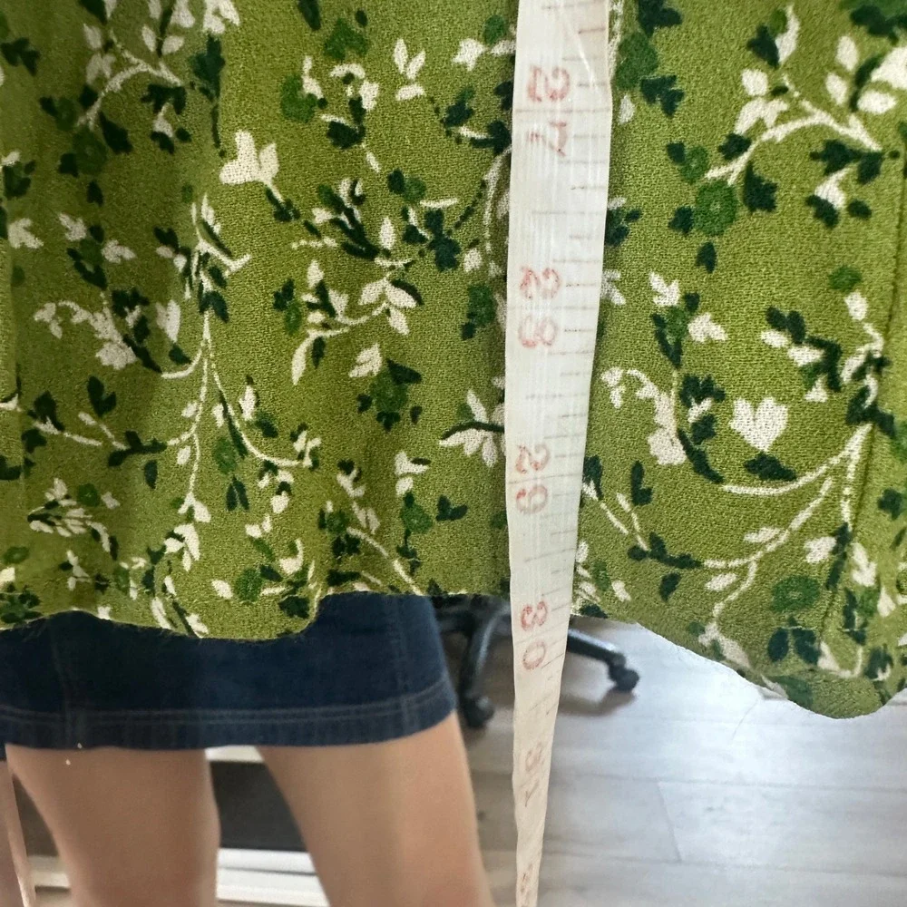 Reformation Noha Mini Dress Green Floral Square Neck Sleeveless Front Slit 2 - Picture 12 of 12